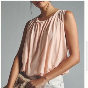 NWT Anthropologie pink/rose shimmer bubble top XXS